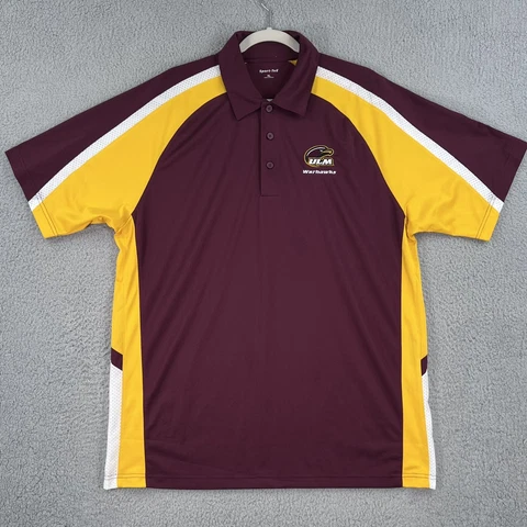 Louisiana Monroe Warhawks Polo Shirt Mens XL ULM Sport-Tek NCAA Polyester Cover