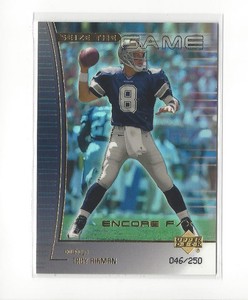 1999 Upper Deck Encore Seize the Game F/X Gold #SG23 Troy Aikman Cowboys /250 