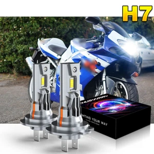 2x H7 LED Motorcycle Headlights Bulbs for Suzuki GSXR600 GSXR750 2001 2004-2007 - Picture 1 of 11