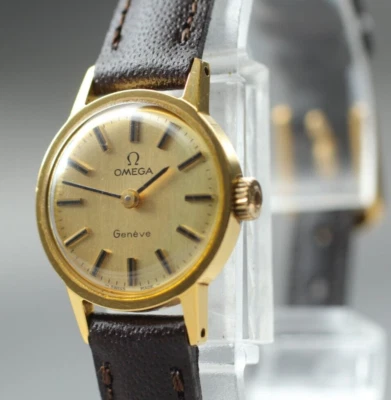 [EXC+5] Vintage OMEGA Geneve Cal. 625 Gold 20mm Women's Manual Watch JAPAN U183 - Image 1 of 4