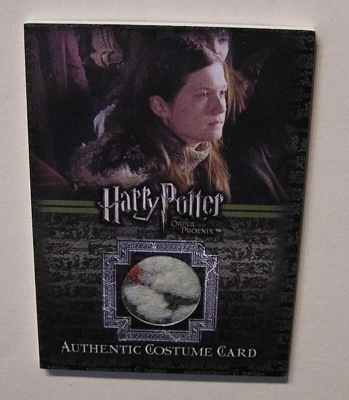 Harry Potter-Bonnie Wright-Ginny Weasley-OOTP-Screen Used-Movie-Costume Card-C7 - Image 1 of 4