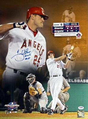 Troy Glaus Signed 16x20 Photo Angels '02 WS MVP' PSA 4A81629 - Image 1 of 2