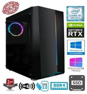 i9 GAMING PC - INTEL CORE i9 9900K 16GB RAM 480GB SSD NVIDIA GEFORCE RTX3060 - Picture 1 of 10