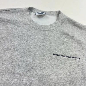 Vintage Morgan Stanley Dean Witter Gray Crewneck Sweatshirt Size XL Finance - Picture 1 of 12