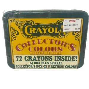 Vintage 1991 Sealed Crayola Crayons Limited Edition Tin 64 + 8 Retired Sealed - Picture 1 of 7