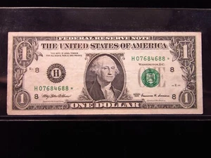 USA H St Louis $1 1999 Star 4688* Replacement Note Federal Reserve Money - Picture 1 of 3