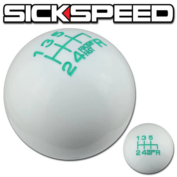 PERILLA DE CAMBIO RÁPIDO DEDO BLANCO/VERDE AZULADO PARA PALANCA DE CAMBIOS DE TIRO CORTO DE 6 VELOCIDADES 10X1,5 S12 Foto 1 de 1