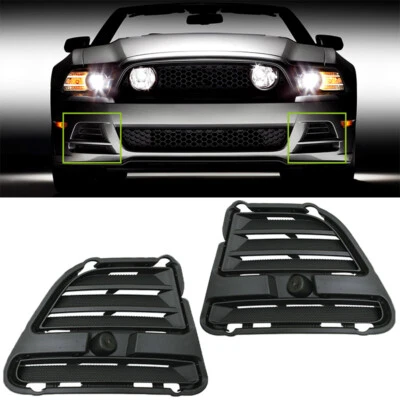 Par de cubiertas antiniebla para Ford Mustang 2013 2014 base lateral izquierda y derecha negra Foto 1 de 4