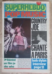 POPMUSIC SUPERHEBDO N° 52 - THE WHO - BOB DYLAN - POSTER JOE COCKER - Imagen 1 de 2