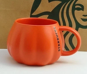 Starbucks Mug Ceramic Autumn Europe Pumpkin Matte Orange Halloween 12oz NEW - Picture 1 of 1