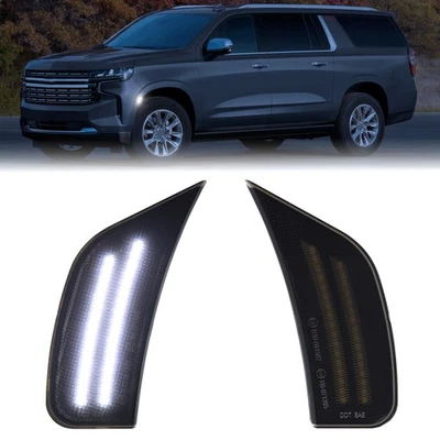 2x LED Side Marker Light For GMC Yukon XL Chevy Tahoe Suburban Cadillac 2021-up - Изображение 1 из 4
