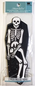 Skeleton & Coffin Halloween Graveyard Cemetery Jolee's By You 3D Stickers - Picture 1 of 4