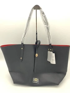 COACH F58849 Tote Bag Black Leather Women's New - Picture 1 of 7