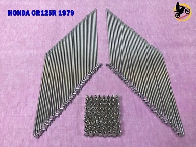 Fit Honda CR125R 1979  FRONT & REAR Chrome Spoke Set 72Pcs.  *nan3487* Foto 1 de 4