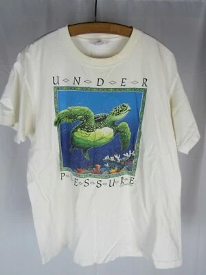 Camiseta De Colección Años 90 1993 Yunque Bajo Presión Tortuga Humana XL Tierra Paz Verde Foto 1 de 4