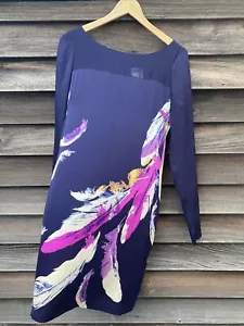 Yoanna Baraschi Indigo Dress NWT $350. Size 10 in Dark Floral - Picture 1 of 10
