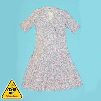 Vintage Laura Ashley Dress Victorian Floral Prairie size 8 (needs TLC) 810 - Image 1 of 4