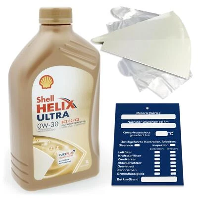 1 Liter original Shell Helix Ultra ECT C2/C3 0W30 Motoröl Porsche C30 API SN SET - Bild 1 von 4