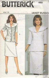 PATRÓN Chaqueta Falda Mujer Costura Butterick Diseñada por Janet Russo De Colección Talla 14 - Imagen 1 de 1
