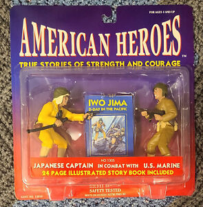 American Heroes US Marine / Japanese Captain Figures Iwo Jima D-Day Pacific New