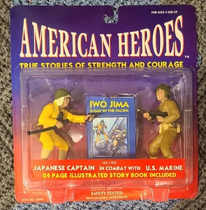 American Heroes US Marine / Japanese Captain Figures Iwo Jima D-Day Pacific New - Picture 1 of 6