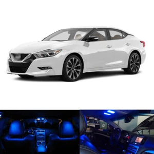 11 x Kit interior LED azul luces de matrícula para Nissan Maxima 2016 2017 2018 2018 - Imagen 1 de 3