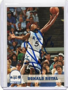 1993-94 Hoops #156 Donald Royal Autografo Trading Card SPEDIZIONE GRATUITA - Foto 1 di 2