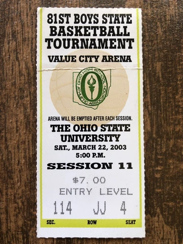 Lebron James Ticket Final High School Championship Game Pre NBA Debut W Crease Cover