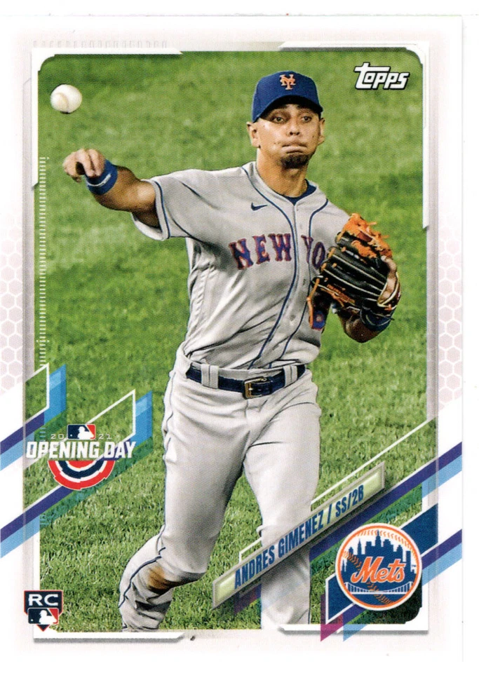 Andres Gimenez RC - New York Mets - 2021 Topps Opening Day Baseball # 53 Mint - Image 1 of 1