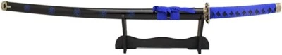 Espada Japonesa Katana Ninja Táctica Samurai Azul Dos Tonos 40" con Soporte Foto 1 de 4