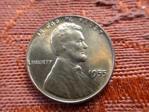 1955 United States High Grade Lincoln Copper Penny Cent 1c - Free S&H USA - Picture 1 of 2