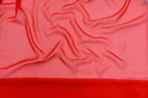 CHIFFON SOFT SHEER MATERIAL 60" WIDE RED FABRIC BY THE YARD HOME DECOR - Picture 1 of 1
