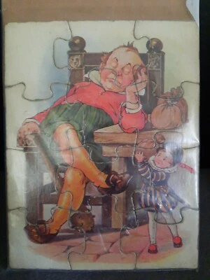 De colección. Rompecabezas infantil Jack and the Beanstalk de los años 20 Foto 1 de 3