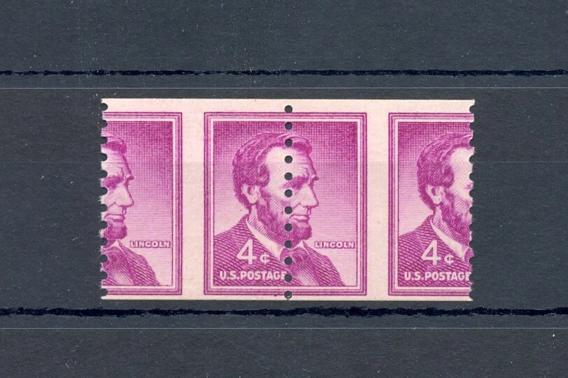 USA 1954-- 2 STAMPS 4 Cent -SHIFTED CUT --** MNH VF  - Image 1 of 1