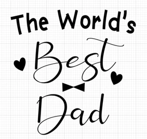 Worlds Best Dad- Balloon Vinyl- bobo, foil, aqua, latex - Picture 1 of 1