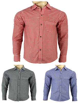 Camicia tradizionale Hamilton Kilts tedesco bavarese Oktoberfest pantaloni in pelle tradizionali - Immagine 1 di 2