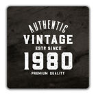 Personalised Authentic Vintage Est. Since Premium Quality Coaster - 9Cm X 9Cm