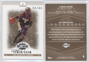 2007-08 Topps Triple Threads Gold /33 Lamar Odom #80