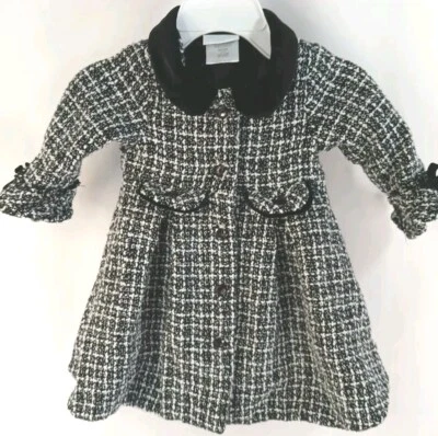 Abrigo columpio de terciopelo tweed Nannette bebé talla 6-9 meses  Foto 1 de 4