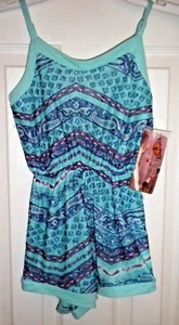 NWT Girls Love Fire XS One Piece Short Outfit Blue with Multiple Accent Colors - Picture 1 of 2