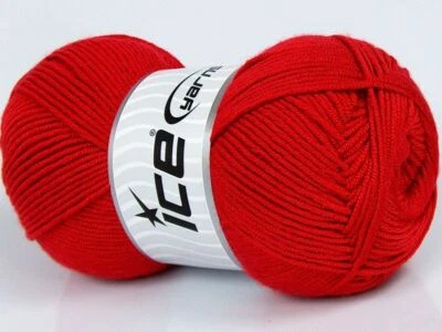 Lote de 4 hileras My Baby hilo antipilling ligero acrílico 4x100g/220m rojo Foto 1 de 4