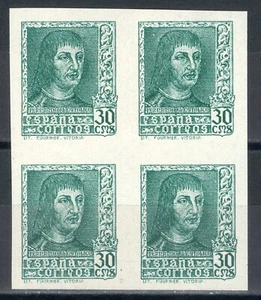 ESPAÑA 1938 - EDIFIL 844Aecc** BLOQUE 4 - VARIEDAD - FERNANDO EL CATÓLICO - MNH - Imagen 1 de 2
