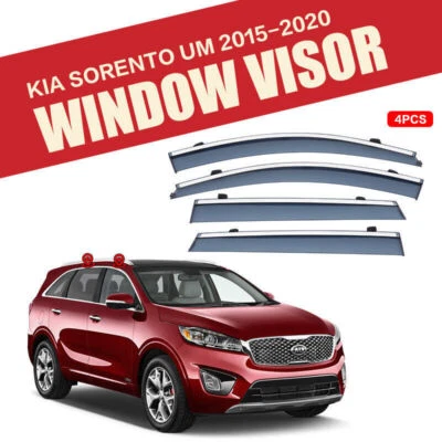 Window Visor Vent Sun Rain Deflector Shade Protector KIA Sorento 2015-2020 - Image 1 of 4