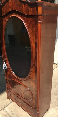 ANTIQUE LOUIS PHILIPPE  FRENCH MAHOGANY ARMOIRE Cover