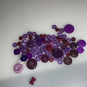 Violet Purple Red Brown Round Mixed Lot Vintage Mixed Sizes - Picture 1 of 8