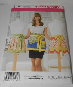 2161 Simplicity Apron Sewing Pattern 3 Unique Designs!  One Size fits most UNCUT - Picture 1 of 2