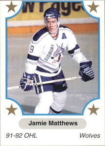 1991-92 7th Inning Sketch OHL #261 Jamie Matthews - NM-MT