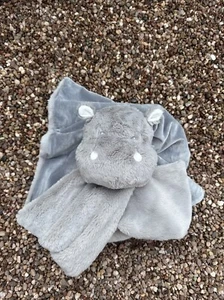 Next Hippo comforter blanket BNWOT NEXT Blankie Soft Toy large comfort grey 28" - Picture 1 of 11