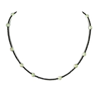 Prasiolith - Spinell Kette Halskette Edelstein-Collier V860 - Bild 1 von 3