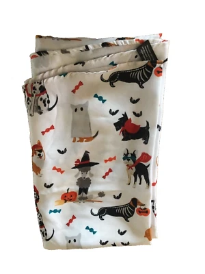 Cynthia Rowley Curious Halloween Spooky Night Dogs Costume 60" round Tablecloth - Image 1 of 4